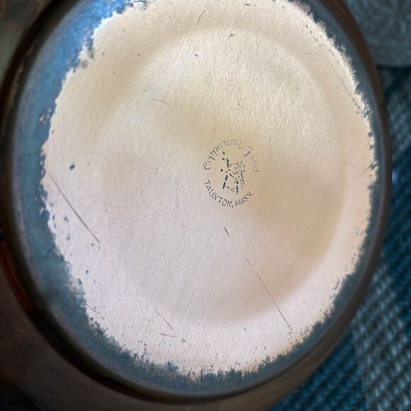 Vintage Copper ice bucket with Lid Lion head handles - Picture 6 of 8